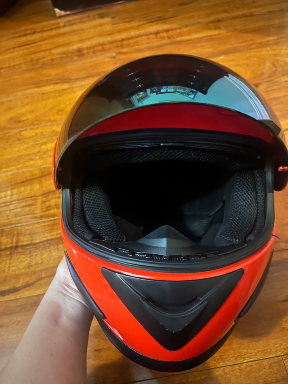 1STORM Red Full Face Motorcycle Helmet w/ Tinted Visor – DOT Approved – Medium - Picture 7 of 11